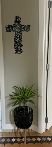 Customer photo review of Koru Cross Wall Art