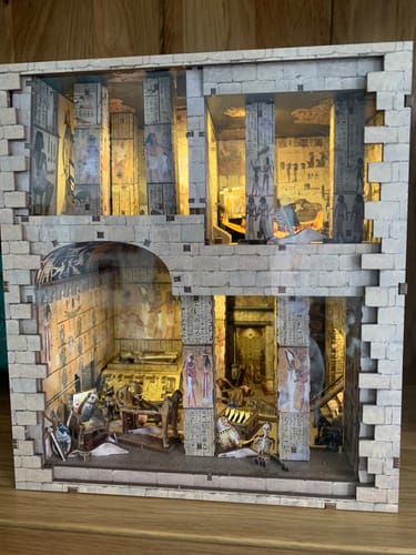 Customer photo review of Egyptian Pharaoh's Tomb DIY Book Nook Kit