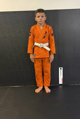 Customer photo review of Core Orange Brazilian Jiu Jitsu Kids BJJ Gi