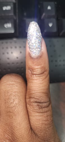 Customer photo review of D1350 Utopia Glitter Dip Powder