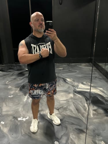 Customer photo review of WORDMARK SHORTS - FALL CAMO