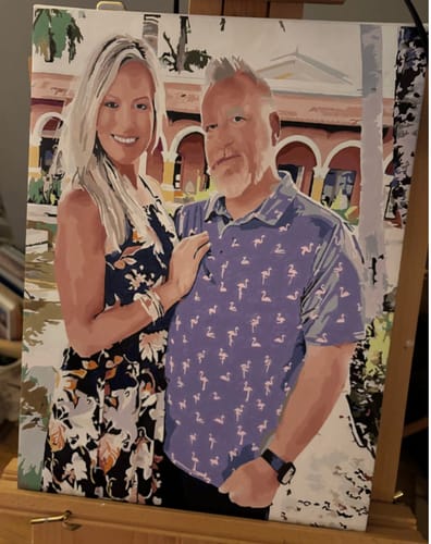 Customer photo review of Custom Portrait Paint By Numbers