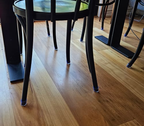 Customer photo review of Round Felt Silicone Chair Leg Protectors | Extra-Durable Chair Floor Protectors