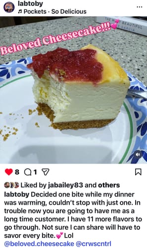 Customer photo review of Ultimate Cheesecake Sampler