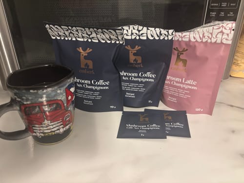 Customer photo review of Mushroom Coffee