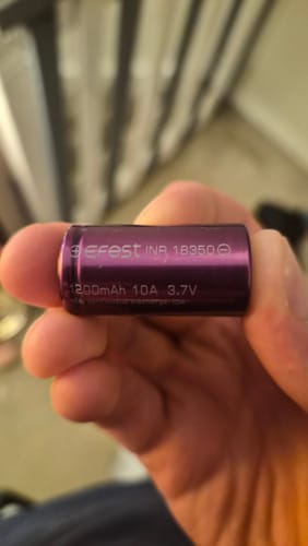 Customer photo review of Efest 18350 1200mAh 10A Battery