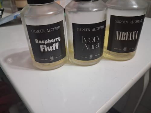 Customer photo review of RASPBERRY FLUFF PERFUME BODY OIL