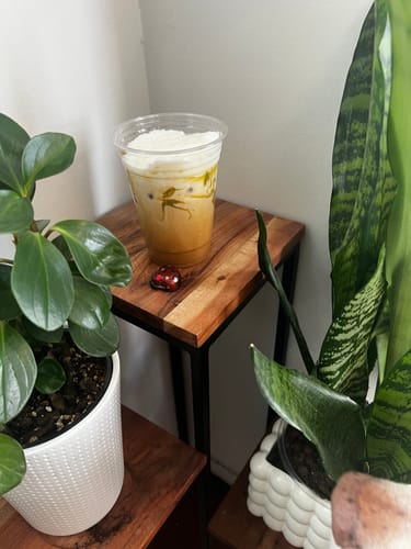 Customer photo review of Almond Coffee Syrup