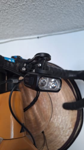 Customer photo review of HORI 1300 DUAL MOUNTED BIKE LIGHT