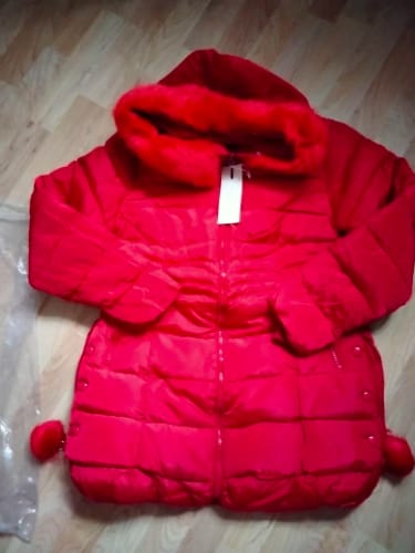 Customer photo review of Winter Jacket Women 2023 winter coat pure color casual Fur Collar Hooded long hooded cotton lady jacket