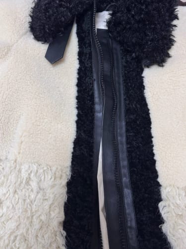 Customer photo review of Original high-quality 2026 new women's jacket top patchwork faux fur effect coat