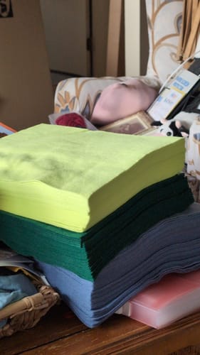 Customer photo review of Craft-A-Mystery Bag - JUST FELT - 12" x 12" Felt Sheets, 150 Pieces - FINAL SALE