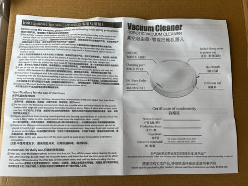 Customer photo review of HOME BUDDY – 3 in 1 Saugroboter mit Wischfunktion