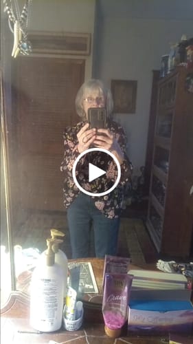 Customer video review of Blossoming Buds Sheer Sleeve Blouse