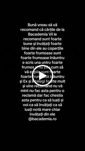 Recenzie cu videoclip de la un client despre Carte Sociologie Bacalaureat Bacademia