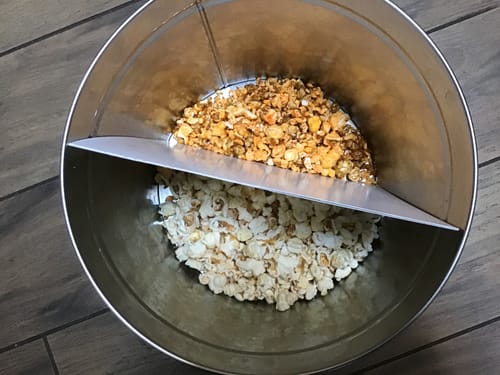 Customer photo review of Build Your Own Popcorn Tin | 2 Flavor