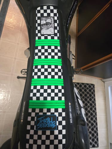 Customer photo review of Custom Seat Cover: 2022 Kawasaki KLX110