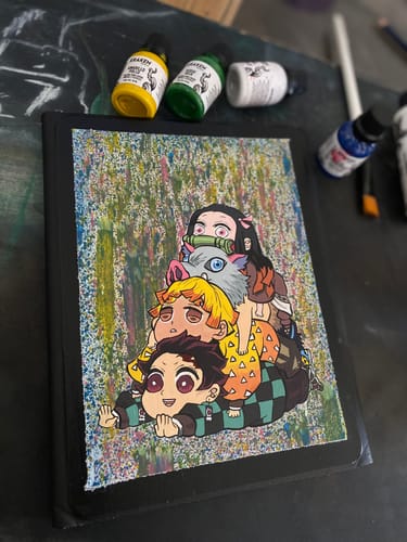 Customer photo review of Kit Inicial Pinturas Piel y Piel Sintetica - 12 colores a elegir + Complementos