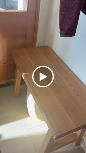 Customer video review of Modern Trestle Bench