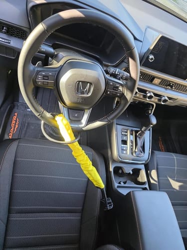 Customer photo review of STEERGUARD™ Steel Cable Steering Wheel Lock