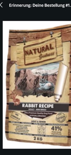 Customer photo review of NATURAL GREATNESS Hasen Rezeptur - Senior & Leicht Mini / Ultra Premium - Erwachsene - kleine Rassen
