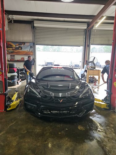 Customer photo review of Corvette C8 ZR1 Front Bumper Vented Extractor Hood