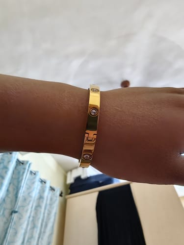 Customer photo review of Crystal Love Bangle Bracelet