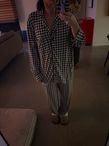 Customer photo review of Ladies Collared Set - HOUNDSTOOTH
