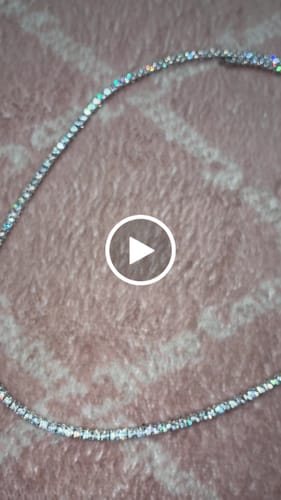 Customer video review of 3mm Diamond Tennis Chain - 14k White Gold