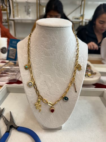 Customer photo review of Design Your Custom Charm Jewelry | The Pretty Pickie Charm Bar