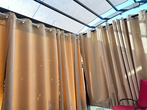 Customer photo review of Extra Wide Outdoor Curtains - Waterproof Windproof Blackout for Patio Pergola | UV Fade Resistant & all-Season Use