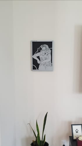 Customer photo review of Custom Pet Metal Portrait