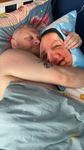 Customer photo review of Cuddle Me Custom Body Pillow