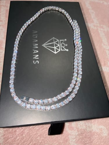 Customer photo review of 4.5mm Tennis Chain - White Gold