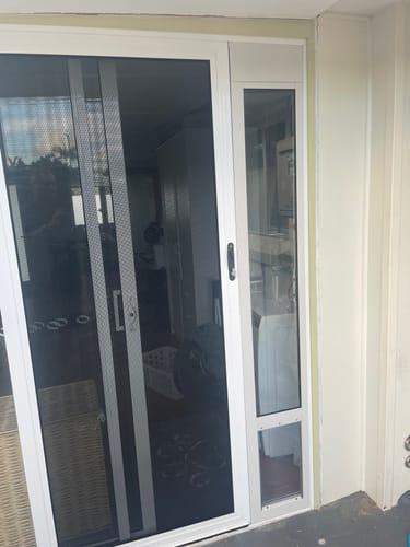 Customer photo review of Patio Pet Door Insert