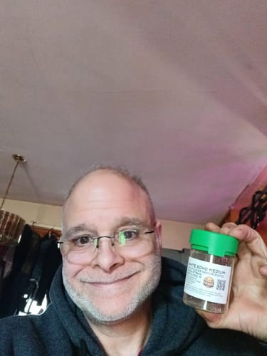 Customer photo review of THC Flower Exotic LARGE WHITE SOHO INDICA 112 GRAMS 1/4 LB THCa 36.6%