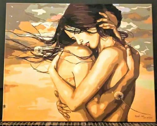 Customer photo review of Custom Portrait Paint By Numbers