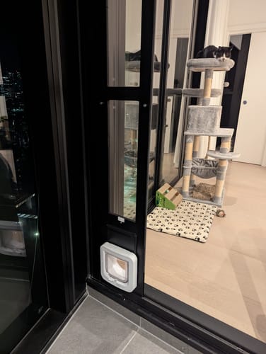 Customer photo review of Patio Pet Door Insert