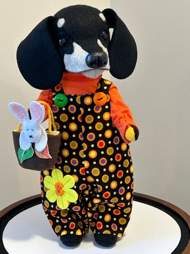 Customer photo review of Dachshund Art Doll PDF Pattern Approx 35cm Standing