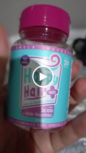 Customer video review of Happy Hair 3 Potes + 1 Colágeno Grátis
