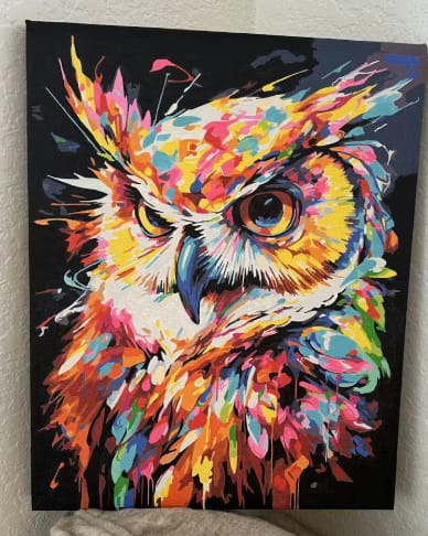 Customer photo review of Custom Pet Paint By Numbers