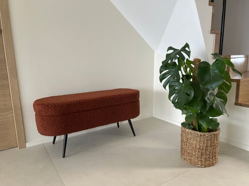 Customer photo review of STOCKHOLM - Banc en métal et bouclettes terracotta