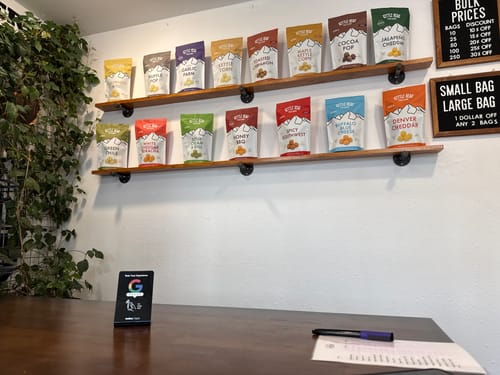 Customer photo review of Zappy Cards Google Review Stand