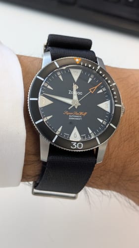 Customer photo review of Black Nylon Watch Strap