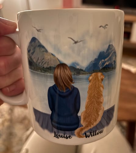Customer photo review of Girl & Dogs - Life is better with a dog Personalised Mug