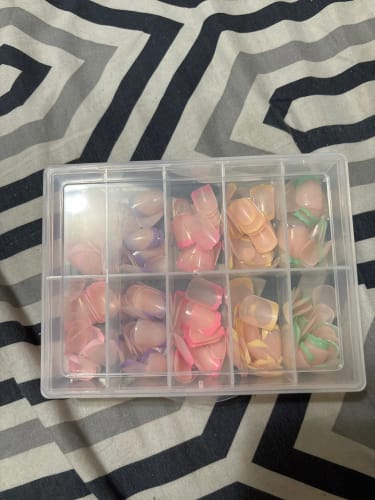 Customer photo review of Short Square Press on Nails/24Pcs