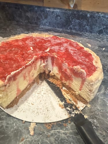 Customer photo review of Seasonal Cheesecake - Strawberry Cream