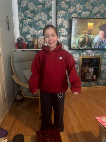 Customer photo review of The Classic Kids Squiddy Hoodie