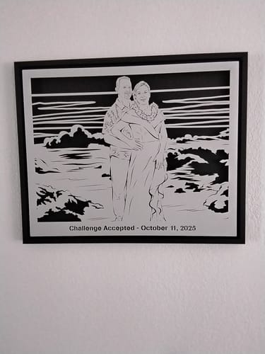Customer photo review of Wedding Anniversary Metal Portrait