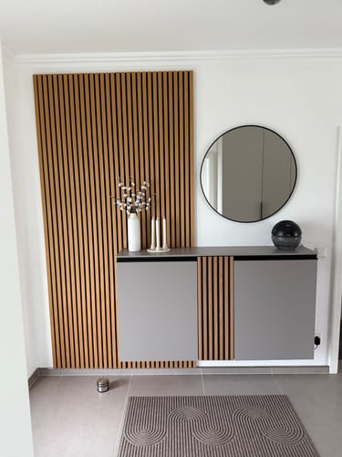 Customer photo review of Akustikpaneele Rustikale Eiche | 240 cm x 60 cm | Dreiseitig Echtholzfurnier